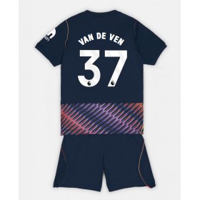 Tottenham Hotspur Micky van de Ven #37 Borte skjorte til barn 2026-27 Kortermet (+ korte bukser)